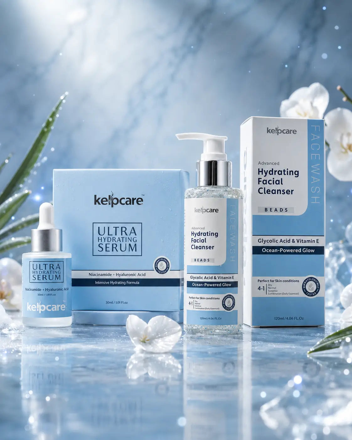 Kelpcare Hydrating Facewash and Serum Bundle