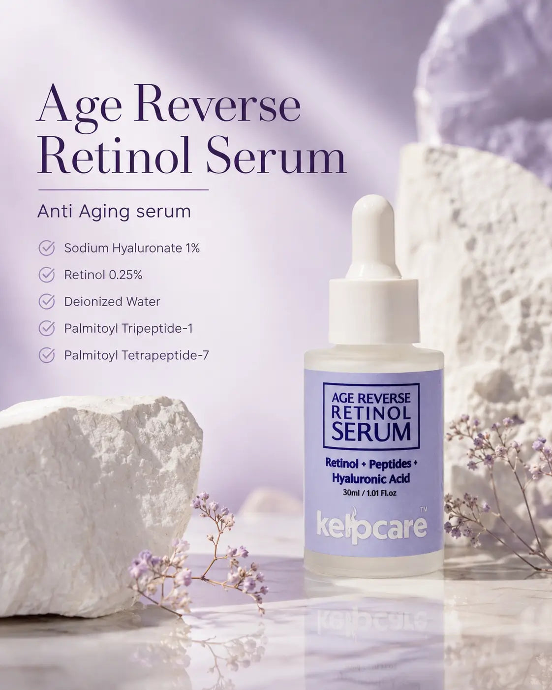 Kelpcare Retinol serum with vitamin B3 for Anti-ageing